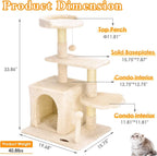 Compact cat tree with condo – view 6