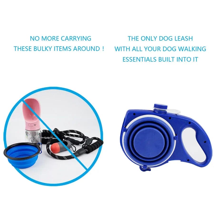 4-in-1 dog leash with water bottle – view 6