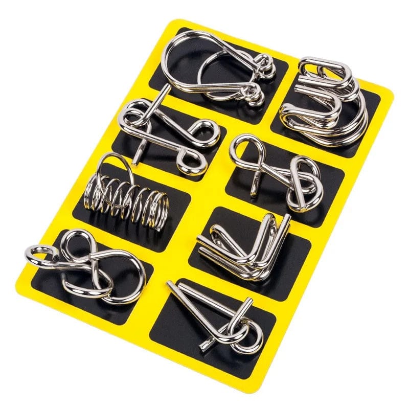 Metal wire brain teaser puzzles – view 3