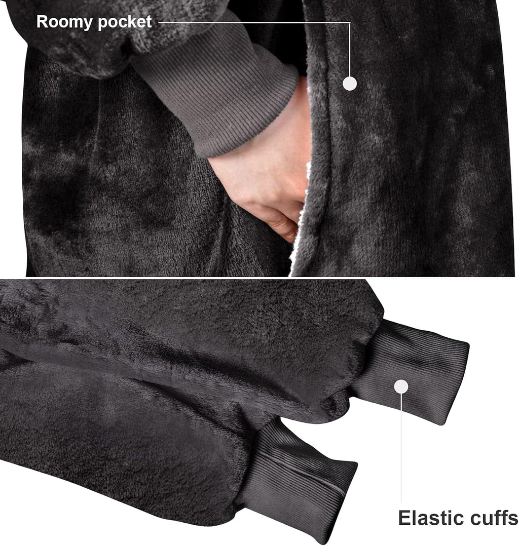 Oversized sherpa wearable blanket hoodie – view 4