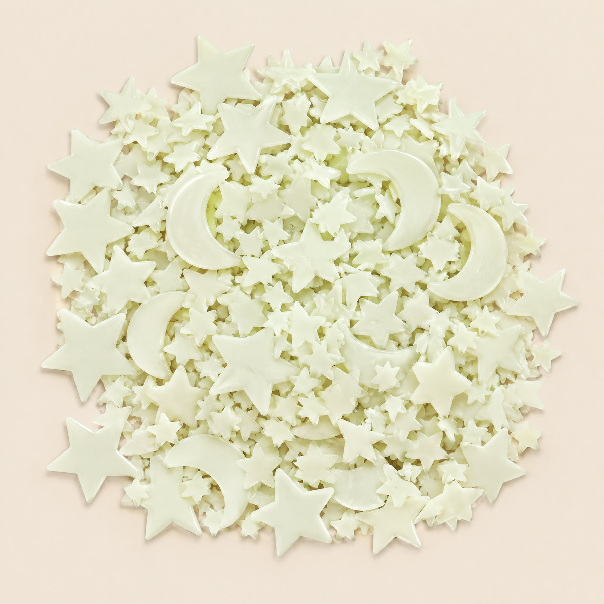 Glow-in-the-dark star and moon ceiling stickers