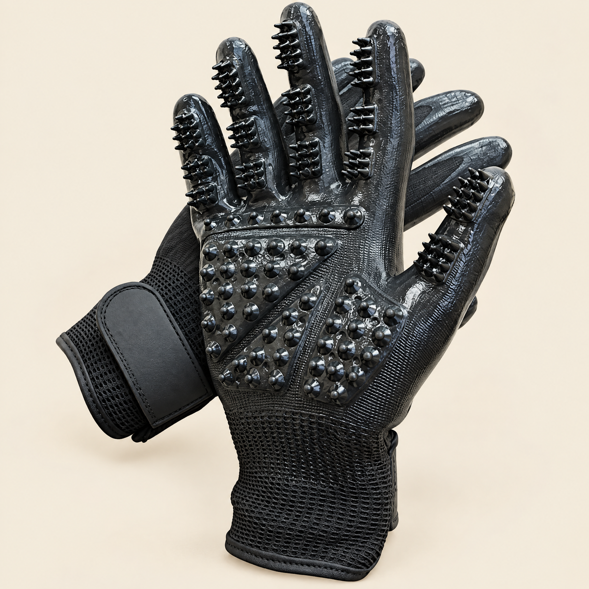 Pair of pet grooming gloves