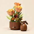 Assembled flower wreath building-block set