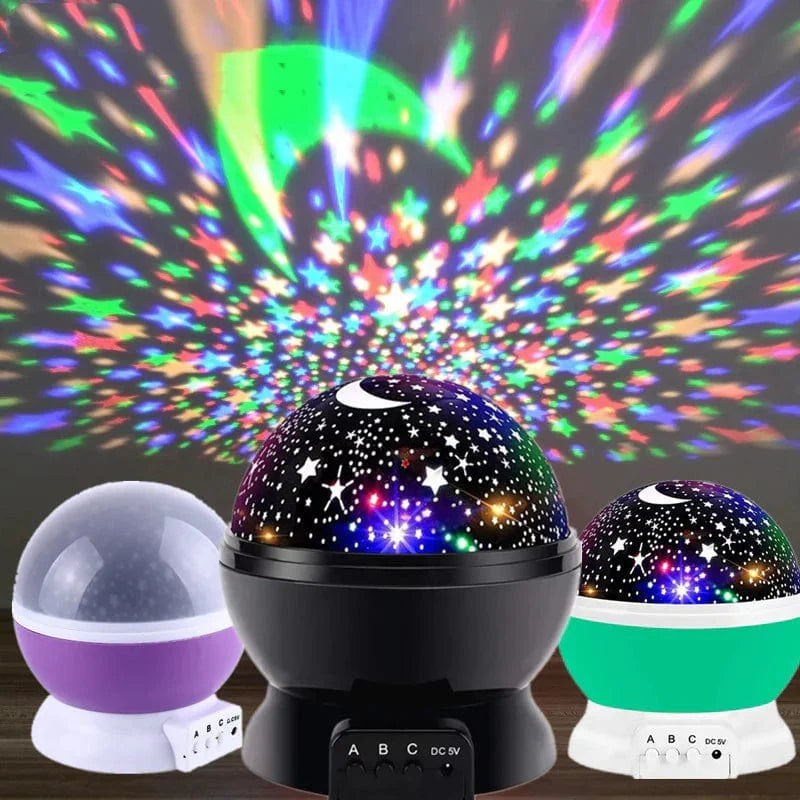 Rotating star projector night light – view 9
