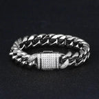 Cuban link chain bracelet in Silver