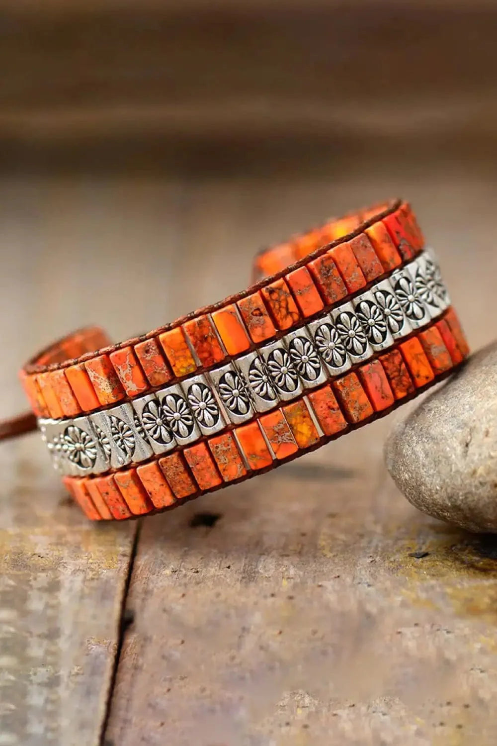 Triple-layer natural stone bracelet – view 7