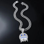Iced face pendant and Cuban chain – view 6